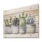 Designart - Cactus and Succulent House Plants I - Botanical Print on Natural Pine Wood